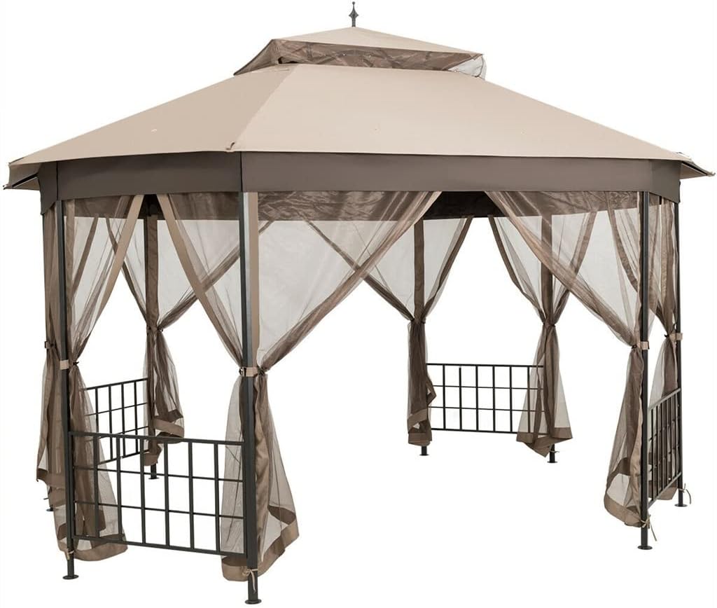 10x12 octagonal patio gazebo,10x12 gazebo worth buying,octagonal gazebo pros cons,patio gazebo with netting sidewalls,best 10x12 outdoor gazebo,should I buy a 10x12 octagonal gazebo - detailed features and technical specifications