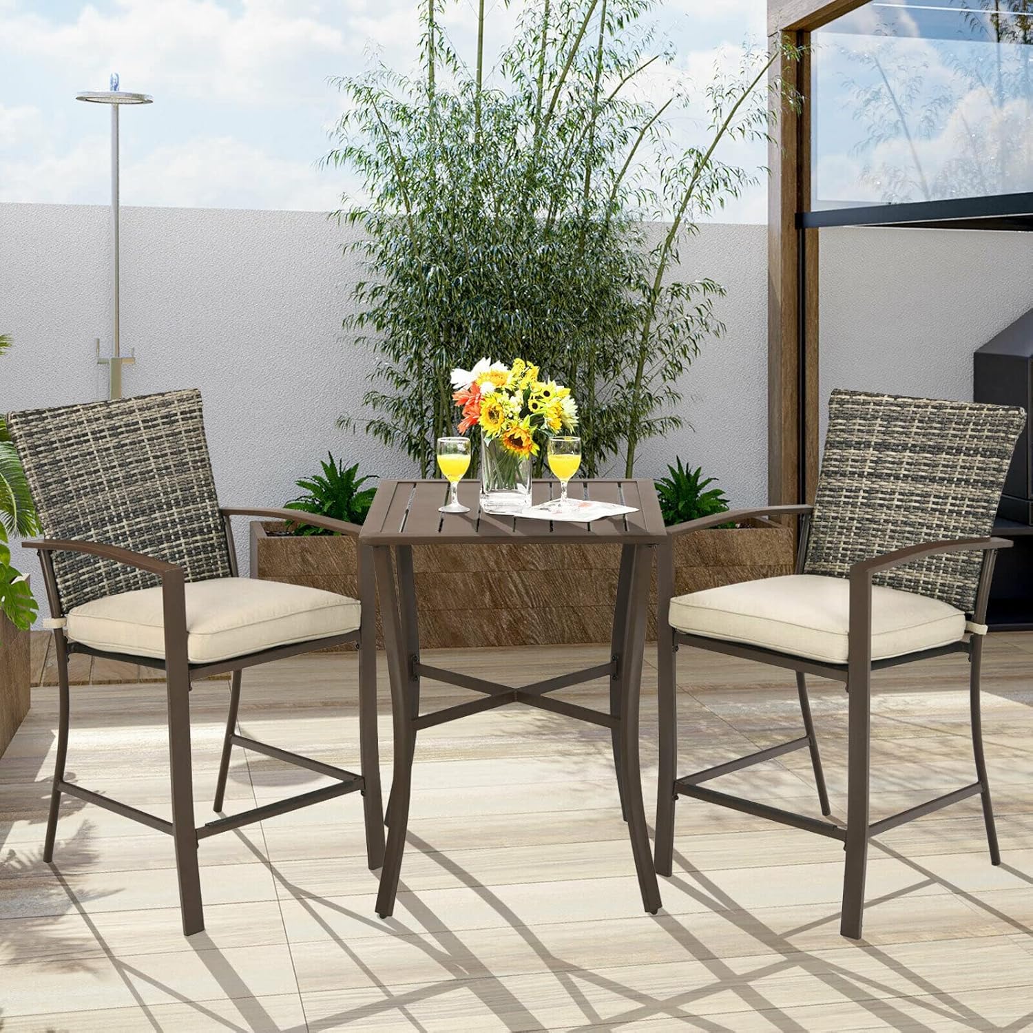 Step-by-step guide for 3 piece rattan bar set,patio bar table set with stools,outdoor rattan bar set pros cons,best outdoor bar set for poolside,wicker bar set with cushions worth it,should I buy a rattan bar furniture set - complete tutorial