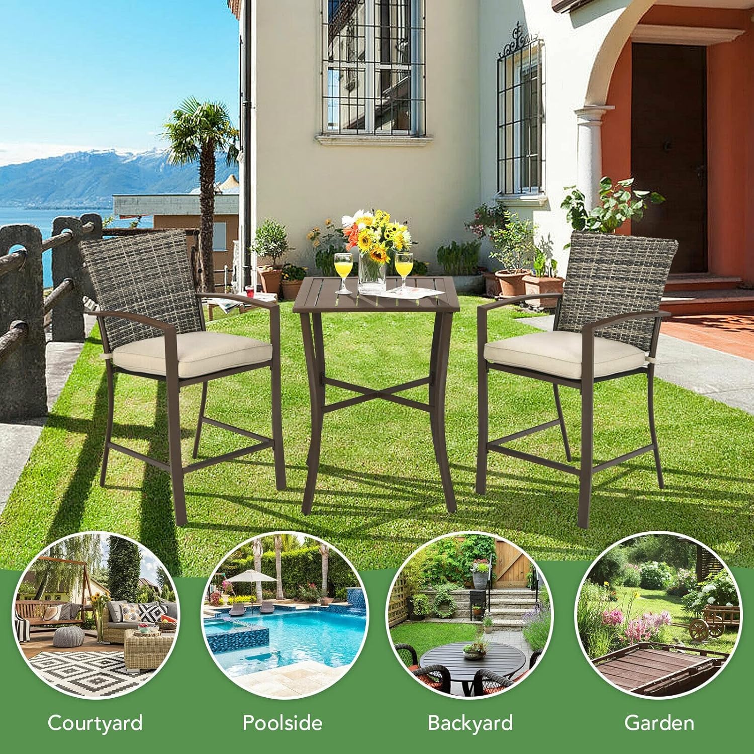 3 piece rattan bar set,patio bar table set with stools,outdoor rattan bar set pros cons,best outdoor bar set for poolside,wicker bar set with cushions worth it,should I buy a rattan bar furniture set performance testing and real-world results