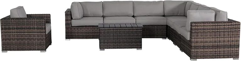 Image 1 of 7 piece wicker patio set