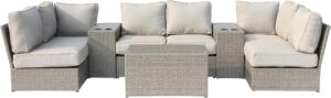 Image 1 of 9 piece wicker sectional set worth it