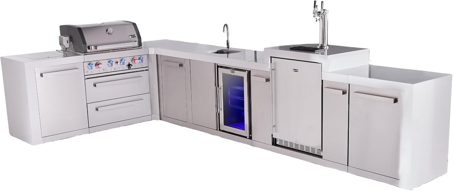 Mont Alpi outdoor kitchen island,Mont Alpi vs Bull outdoor kitchen,best outdoor kitchen island with kegerator,Mont Alpi 400 deluxe pros cons,should I buy Mont Alpi grill island,L-shaped outdoor kitchen island worth it - detailed features and technical specifications