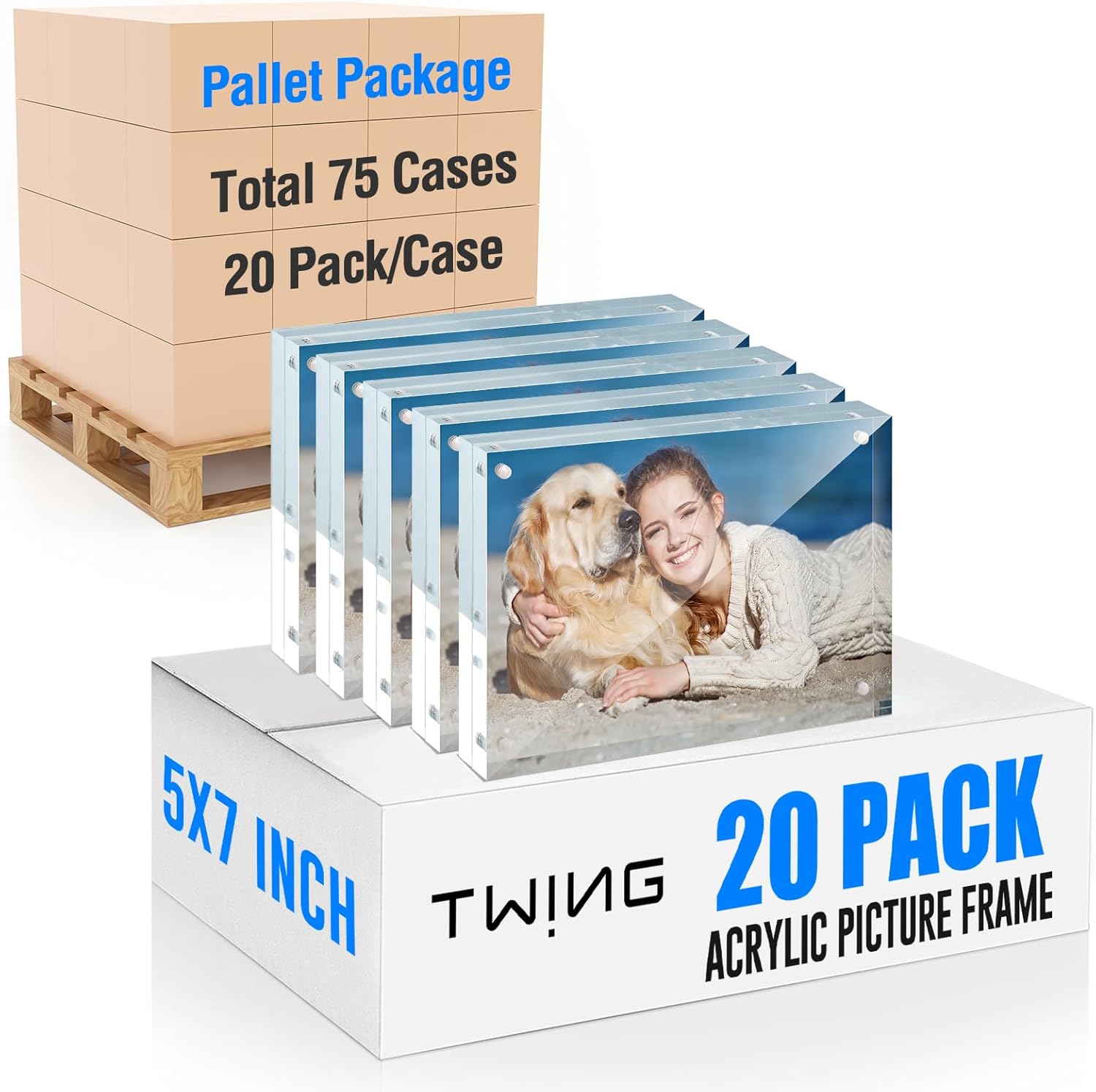 TWING 5x7 acrylic frames bulk,bulk acrylic picture frames for business,TWING magnetic frames worth buying,5x7 double sided display frames,best acrylic frames for desktop display,should I buy TWING 5x7 frames - detailed features and technical specifications