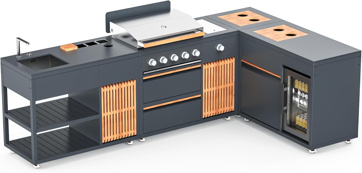 VESTIVIUM modular outdoor kitchen,best modular outdoor kitchen sets,VESTIVIUM outdoor kitchen worth buying,propane outdoor kitchen with sink and fridge,modular outdoor kitchen pros cons,where to buy VESTIVIUM outdoor kitchen - detailed features and technical specifications