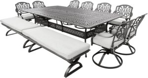 Image 1 of best 10 person aluminum dining set