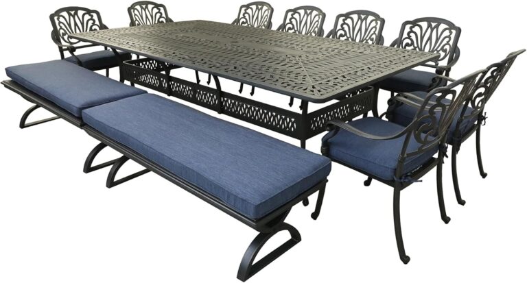 Image 1 of best 10 person aluminum dining set