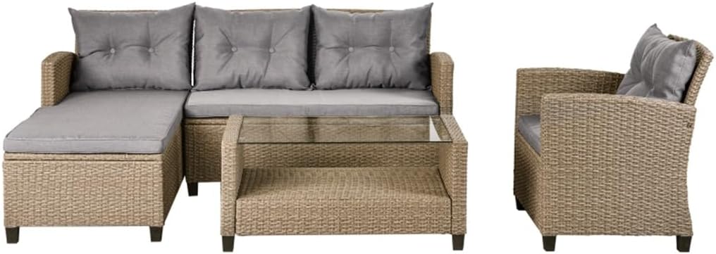 best 4 piece wicker outdoor sofa set,should I buy wicker patio furniture,4 piece rattan sectional vs alternatives,outdoor sofa set pros cons,wicker conversation set worth buying,best outdoor rattan furniture - detailed features and technical specifications