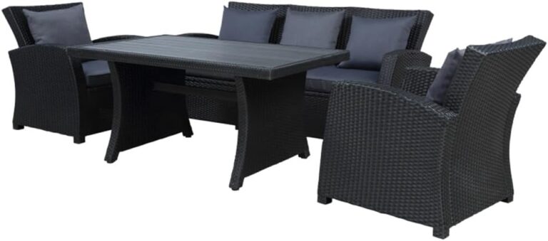 Image 1 of best black wicker patio set