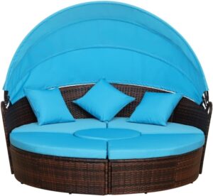 Image 1 of best convertible rattan patio set