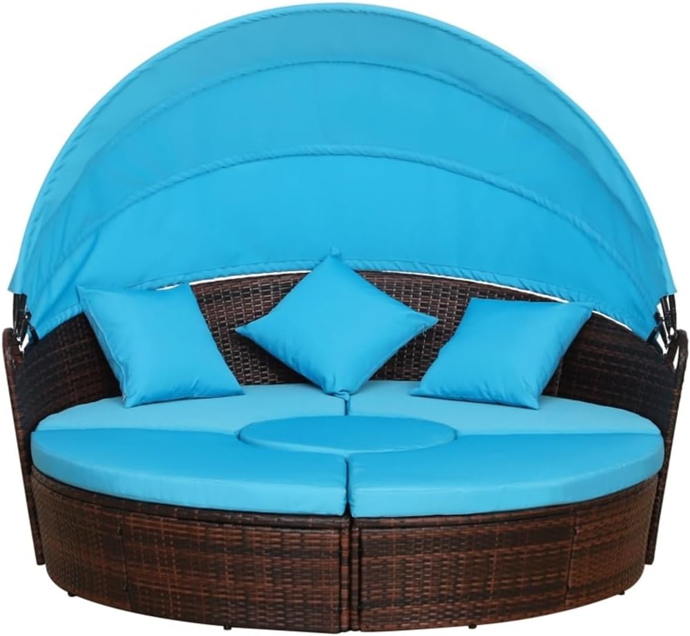 best convertible rattan patio set,should I buy convertible rattan patio set,convertible rattan patio set pros cons,rattan patio set with canopy worth it,best rattan daybed with canopy - detailed features and technical specifications