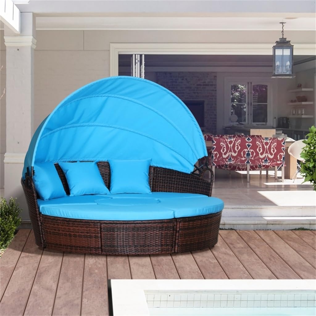 best convertible rattan patio set,should I buy convertible rattan patio set,convertible rattan patio set pros cons,rattan patio set with canopy worth it,best rattan daybed with canopy unboxing and complete package contents