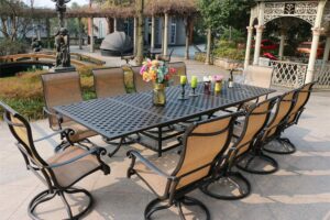 Image 1 of best extendable aluminum dining set
