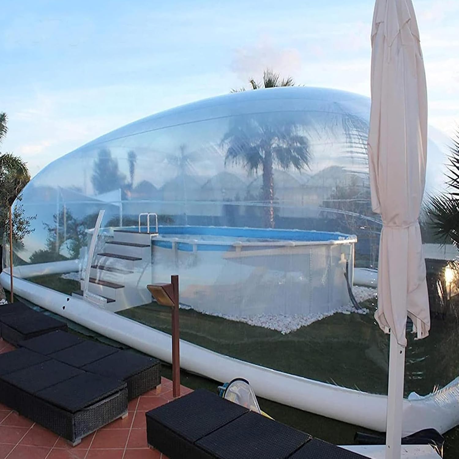 best inflatable pool dome,should I buy an inflatable pool dome,inflatable pool dome pros cons,inflatable pool dome worth buying,best solar pool cover,inflatable pool cover vs hard cover unboxing and complete package contents