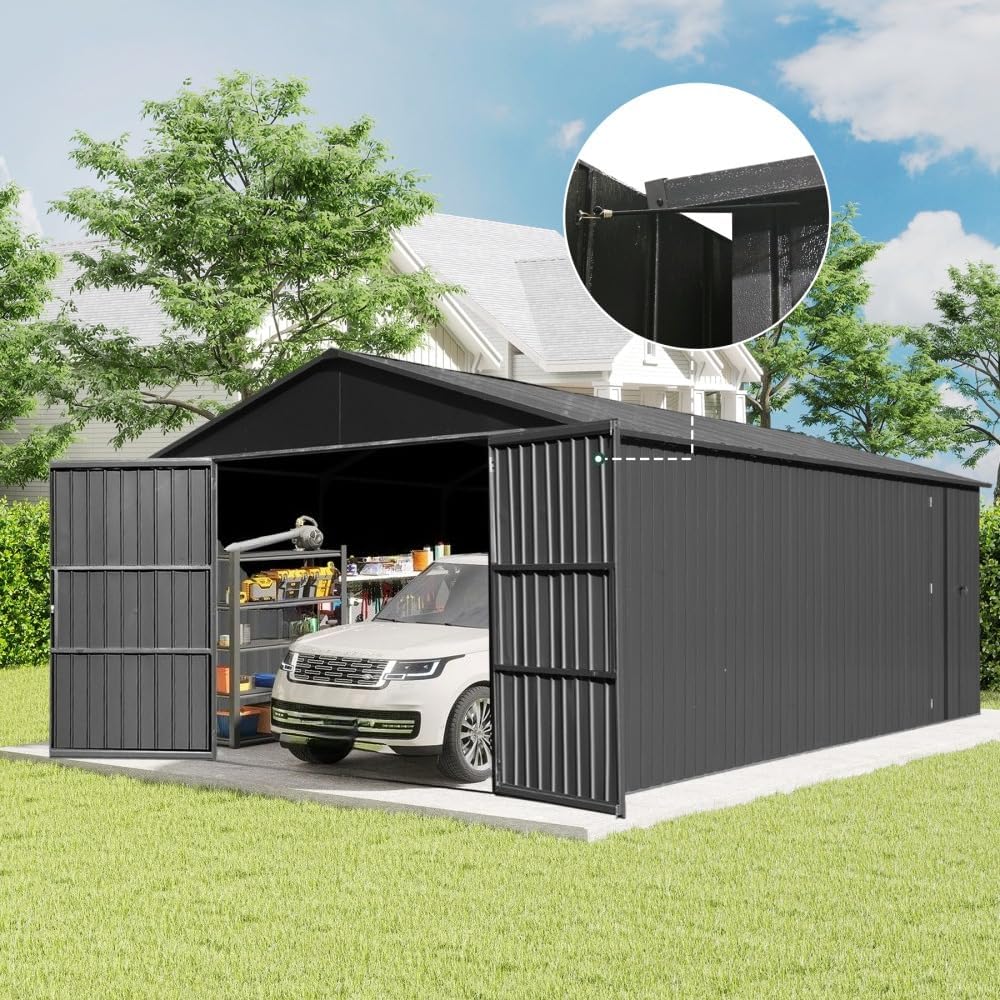 best metal garage shed,metal garage shed worth buying,should I buy a metal garage shed,metal garage shed pros cons,metal garage shed vs wood,heavy duty steel carport worth it unboxing and complete package contents