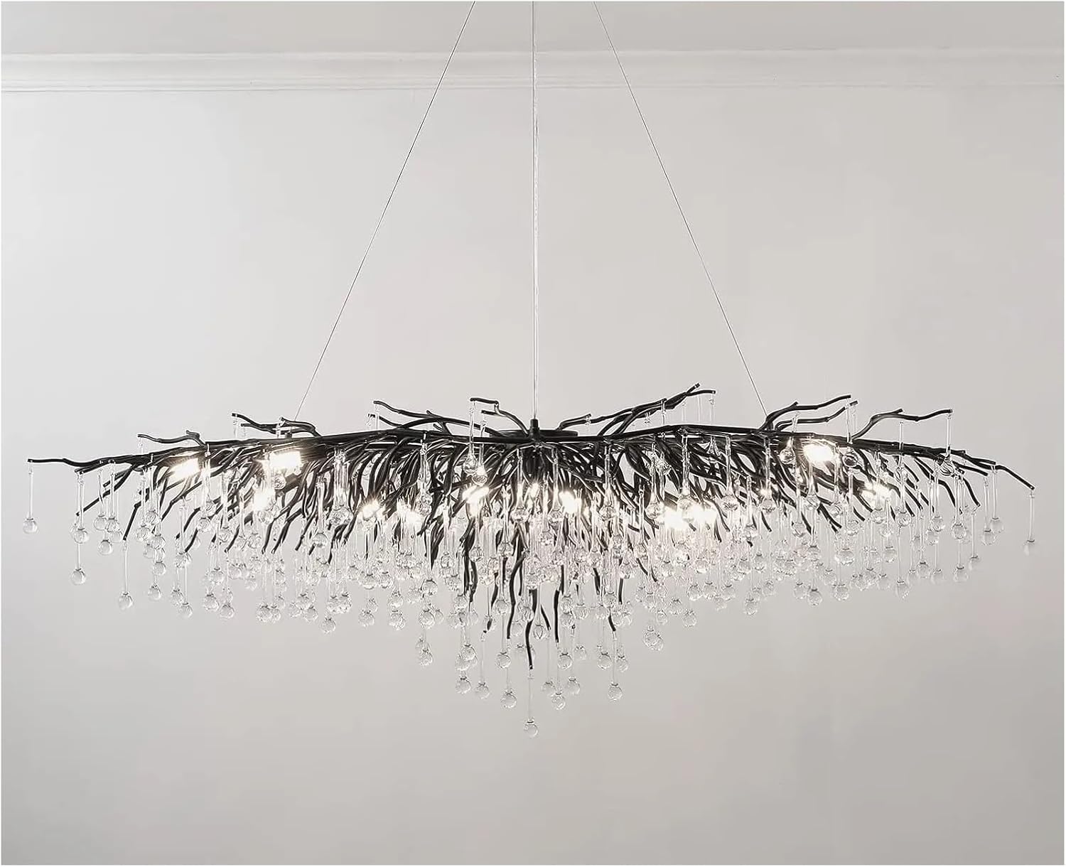 best nordic modern chandelier,nordic chandelier worth buying,black crystal chandelier pros cons,should I buy a raindrop pendant light,modern chandelier vs alternatives,luxurious pendant light honest unboxing and complete package contents