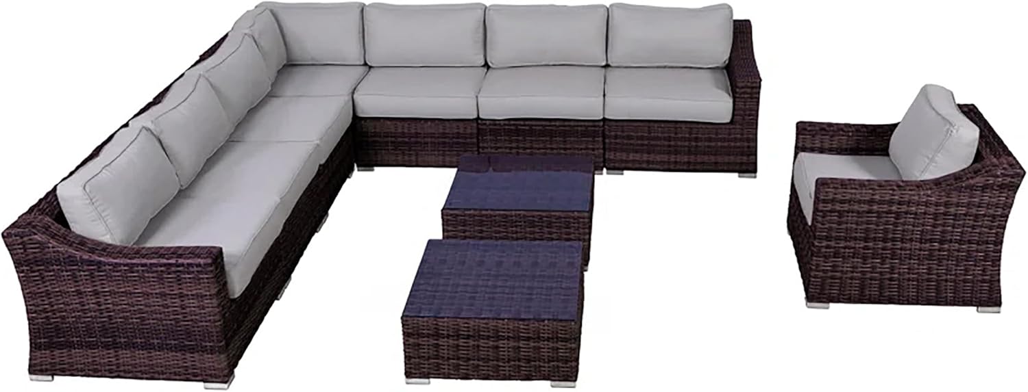 best wicker 7 person seating group,7 person patio seating set pros cons,wicker sectional worth buying,Living Source International wicker quality,best outdoor wicker seating group,should I buy fully assembled wicker sofa unboxing and complete package contents
