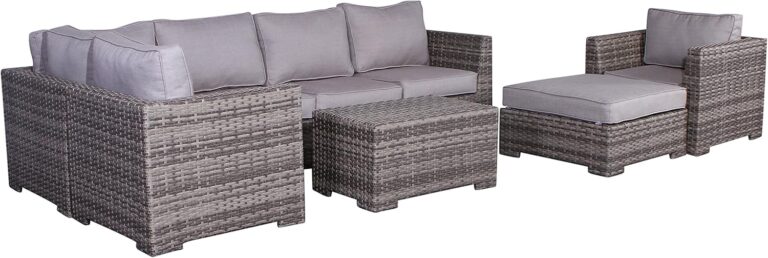 Image 1 of best wicker sectional seating group