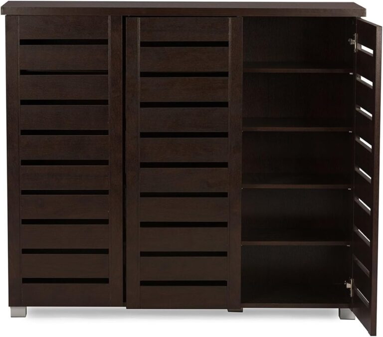 Image 1 of brown wooden shoe cabinet worth it