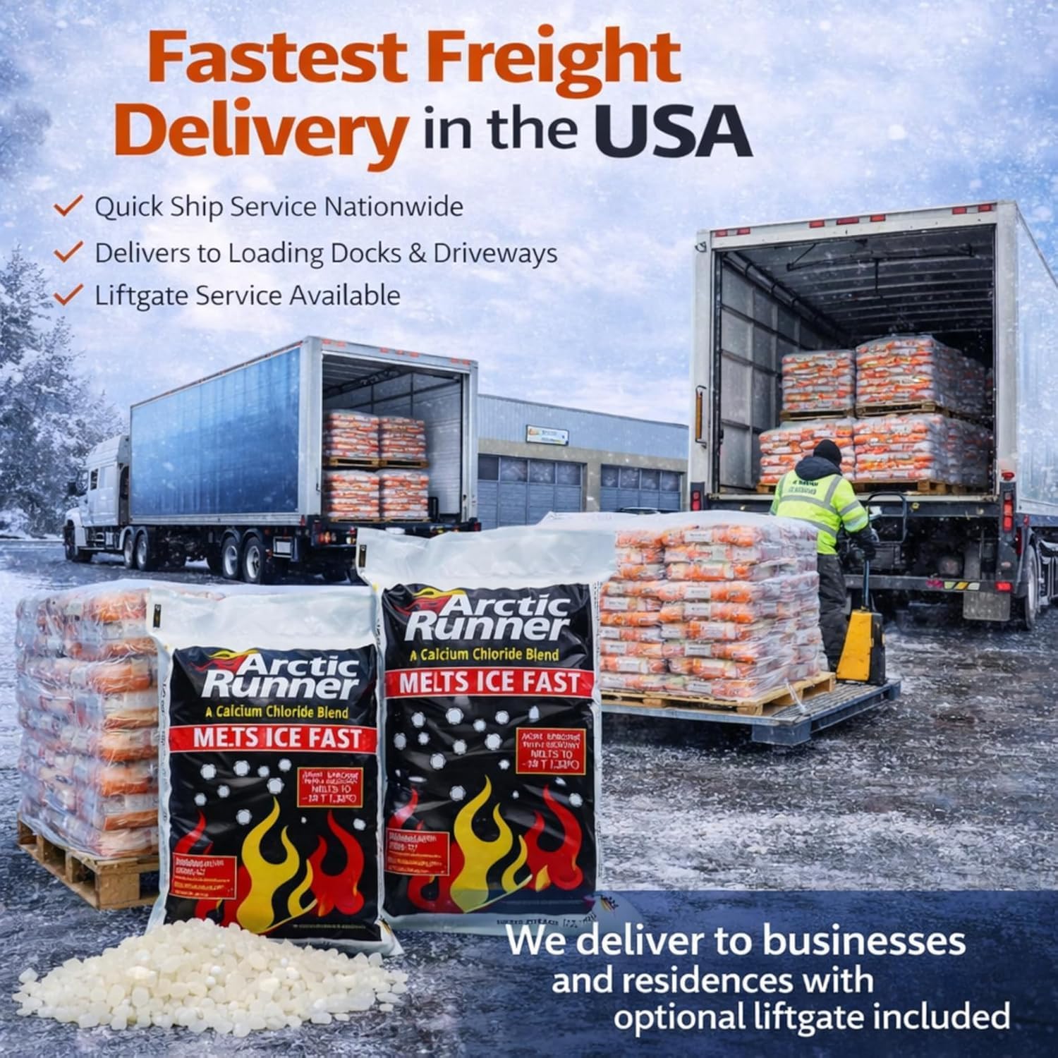 bulk calcium chloride ice melt full truckload,should I buy bulk calcium chloride ice melt,best ice melt for concrete and pets,calcium chloride ice melt pros cons,commercial grade ice melt worth buying,Arctic Runner ice melt honest unboxing and complete package contents