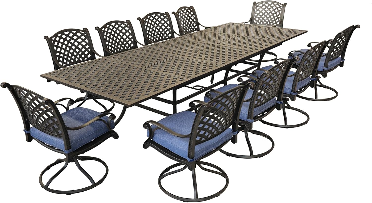 buy 10 person rectangular dining set,best outdoor dining set for large family,extendable dining table with swivel chairs,10 person patio dining set pros cons,aluminum dining set worth buying,should I buy a 10 person dining set unboxing and complete package contents