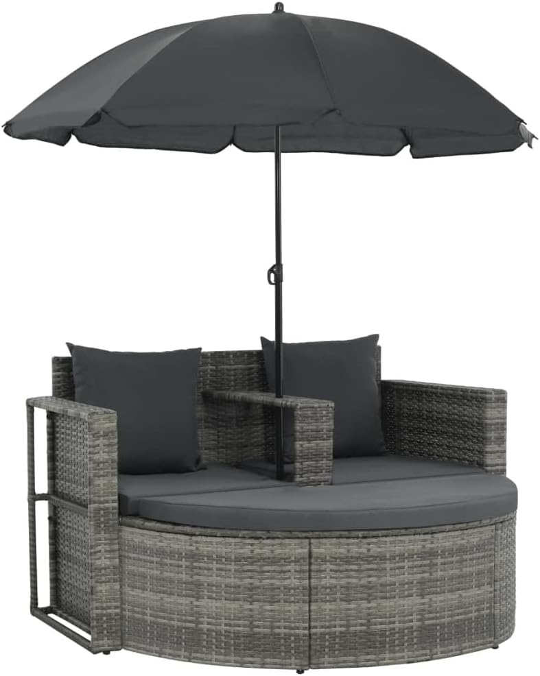 buy 2 seater patio sofa,should I buy a poly rattan sofa,2 seater sofa vs 3 seater outdoor,patio sofa with parasol pros cons,best outdoor sofa with cushions,gray rattan sofa worth buying - detailed features and technical specifications