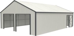 Image 1 of buy 25x33 double door metal garage