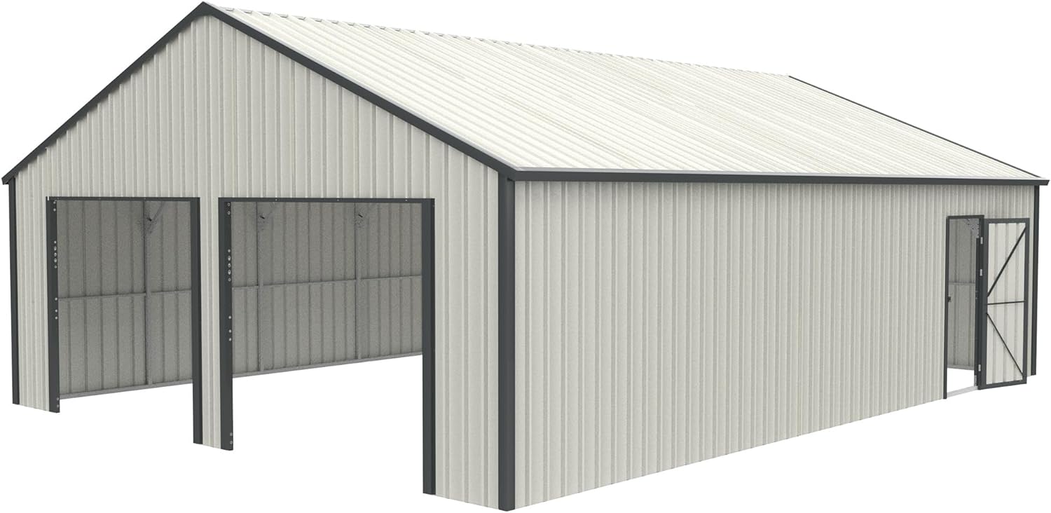 buy 25x33 double door metal garage,should I buy a metal garage shed,25x33 metal garage vs pole barn,double door metal garage pros cons,best large metal garage shed,metal garage shed worth buying - detailed features and technical specifications