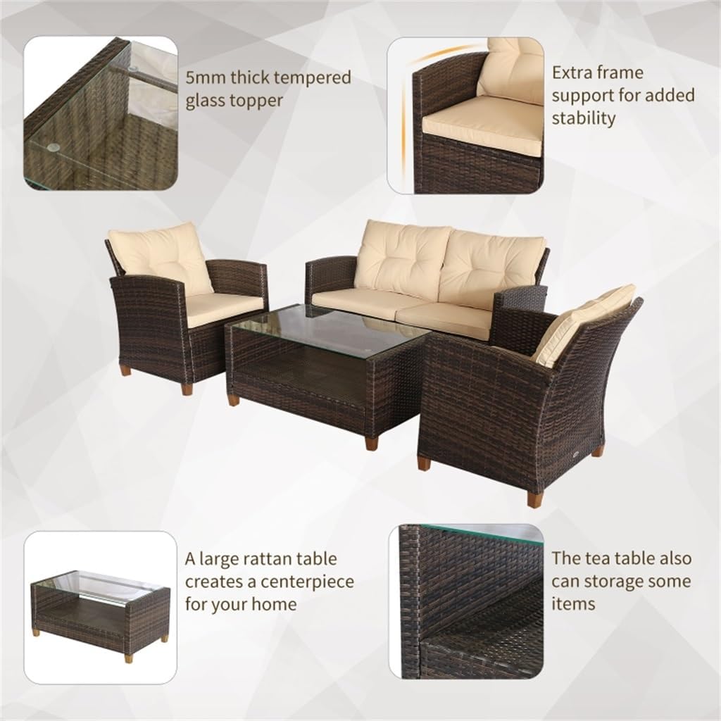 buy 4 piece wicker patio set,outdoor wicker sofa set with cushions,4 piece patio furniture pros cons,wicker patio set worth buying,best outdoor furniture set with coffee table,should I buy a wicker loveseat set performance testing and real-world results