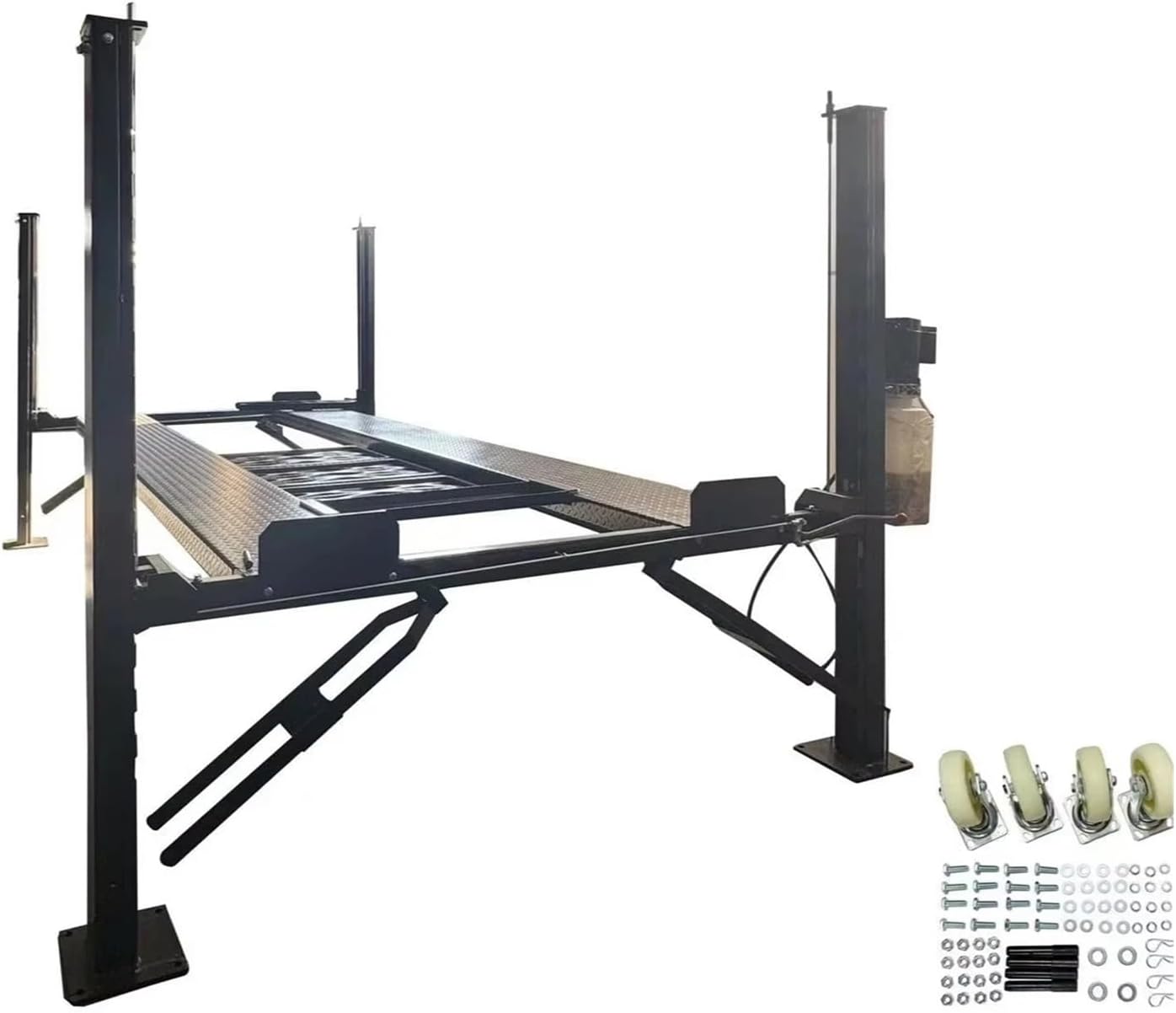 buy 4 post car lift,should I buy a 4 post car lift,4 post car lift worth buying,best 4 post car lift for home garage,4 post car lift pros and cons,4 post vs 2 post car lift unboxing and complete package contents