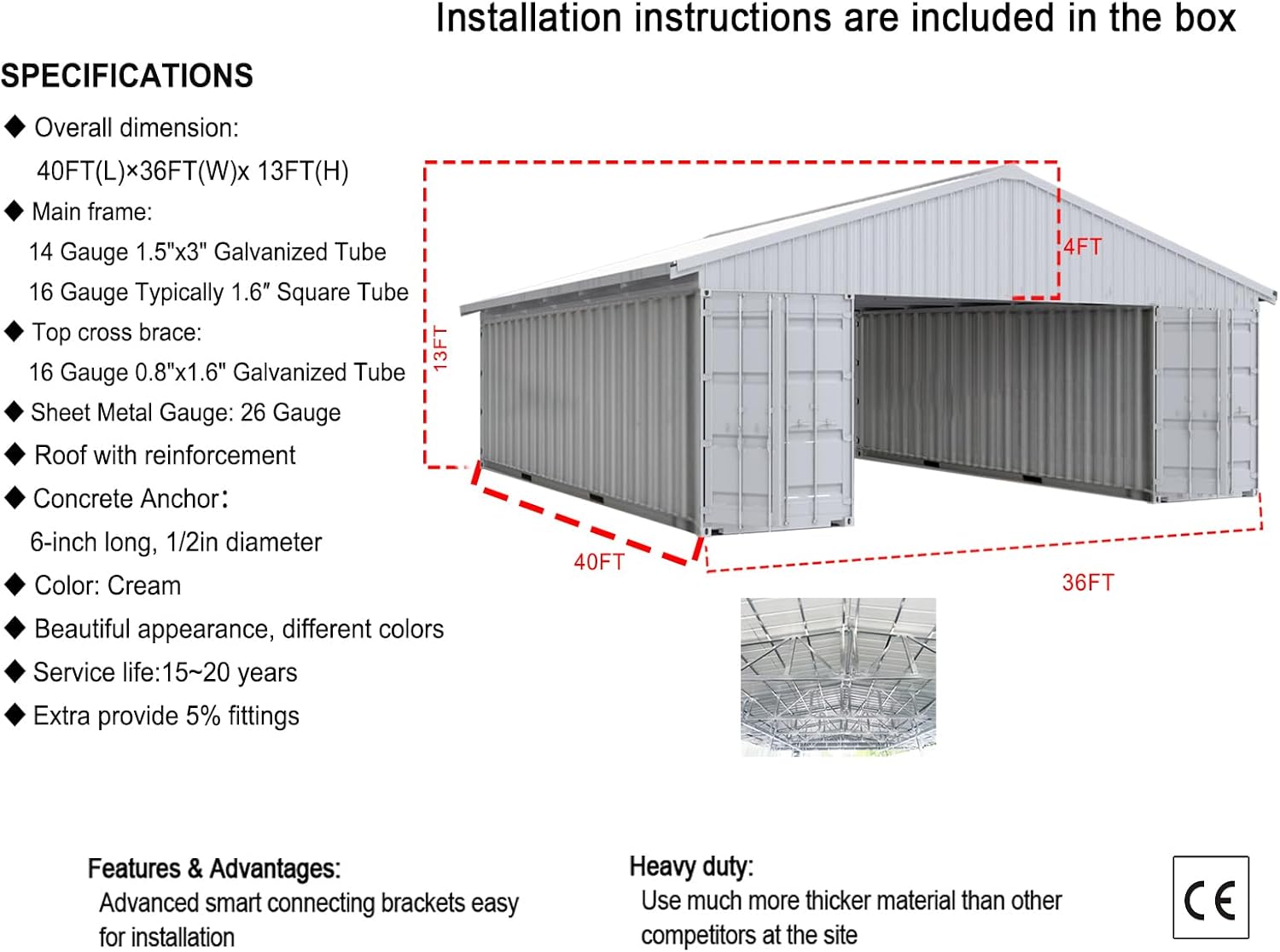 buy 40x36 steel roof kit,40x36 steel roof kit worth buying,best steel roof kit for containers,40x36 steel roof kit pros cons,TTBKA steel roof kit honest,steel roof kit vs metal carport unboxing and complete package contents