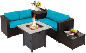 Image 1 of buy 5 piece patio furniture with fire pit