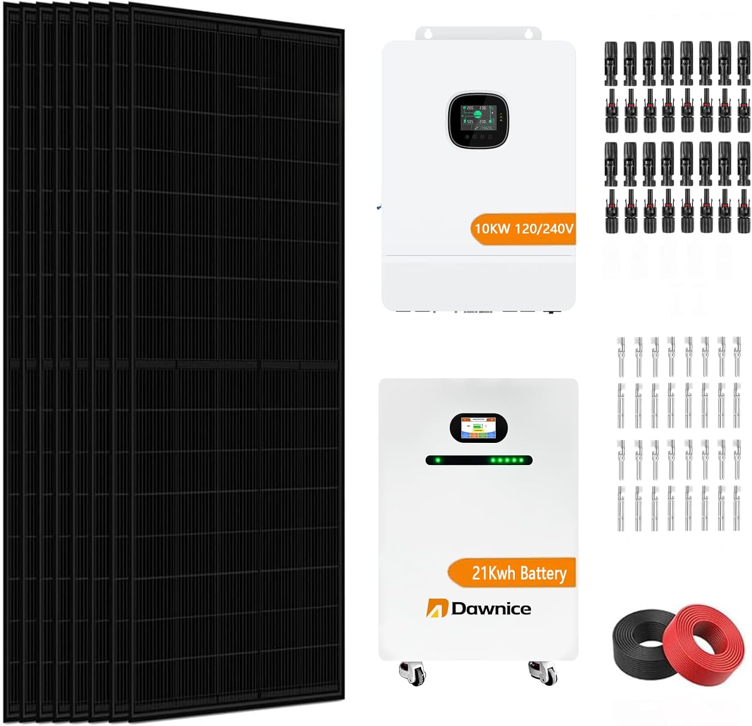 buy 8800w off grid solar system,8800w solar kit worth buying,off grid solar system pros cons,best 10kw solar inverter battery combo,should I buy a dawnice solar kit,21kwh lifepo4 battery solar system - detailed features and technical specifications