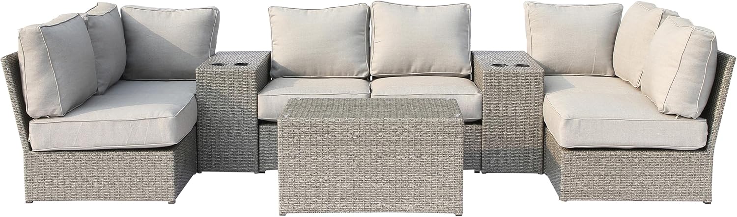 buy 9 piece wicker sectional set,9 piece wicker sectional set pros cons,best wicker sectional for patio,wicker sectional with cup table worth it,should I buy 9 piece wicker sectional,outdoor patio sectional set alternatives - detailed features and technical specifications