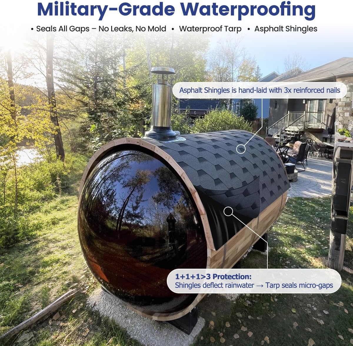 buy AURGOD panoramic sauna best barrel sauna for 8 people AURGOD sauna pros cons outdoor wood burning sauna worth it should I buy AURGOD panoramic sauna Canadian red cedar sauna vs alternatives unboxing and complete package contents