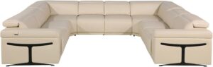 Image 1 of buy HomeRoots Italian leather sectional