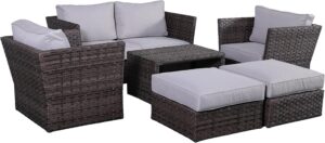 Image 1 of buy Living Source International 7 piece rattan sofa set