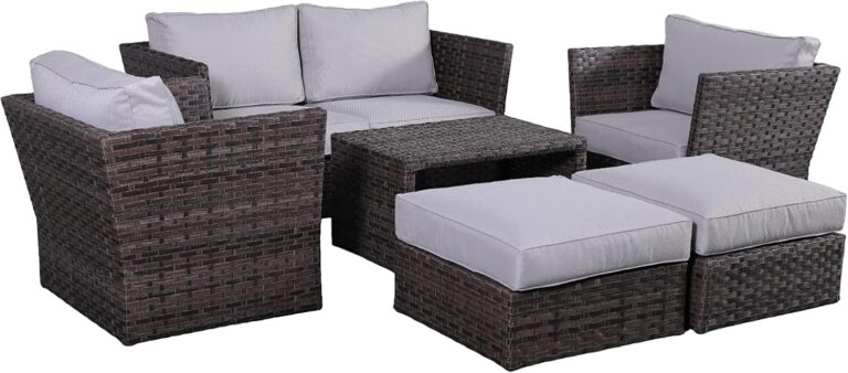 Image 1 of buy Living Source International 7 piece rattan sofa set