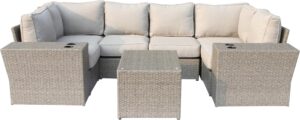 Image 1 of buy Living Source International 9 wicker sectional set