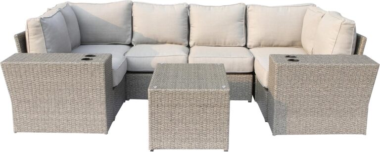 Image 1 of buy Living Source International 9 wicker sectional set