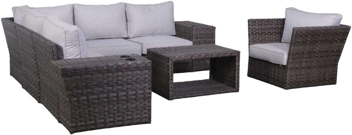 buy Living Source International patio sofa set,should I buy wicker outdoor sofa set,Living Source patio furniture pros cons,best gray wicker patio set,Living Source International vs alternatives,weather resistant outdoor furniture worth buying unboxing and complete package contents