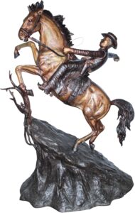 Image 1 of buy NIFAO bronze cowboy horse statue
