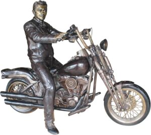 Image 1 of buy NIFAO bronze motorcycle statue