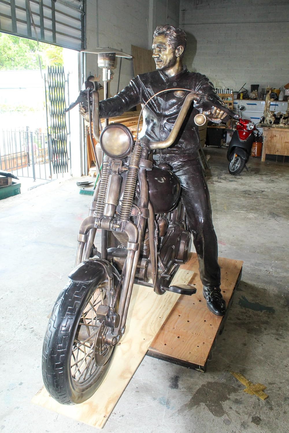 buy NIFAO bronze motorcycle statue,NIFAO bronze statue worth it,life-size bronze motorcycle sculpture pros cons,best bronze motorcycle rider statue,bronze motorcycle rider statue vs alternatives,should I buy a life-size bronze motorcycle statue unboxing and complete package contents