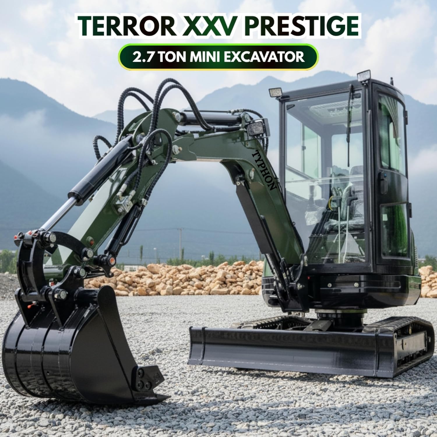 buy TYPHON TERROR XXV mini excavator,TYPHON TERROR XXV worth buying,TYPHON TERROR XXV pros cons,best 2.7 ton mini excavator,TYPHON TERROR XXV vs alternatives,should I buy a TYPHON mini excavator unboxing and complete package contents