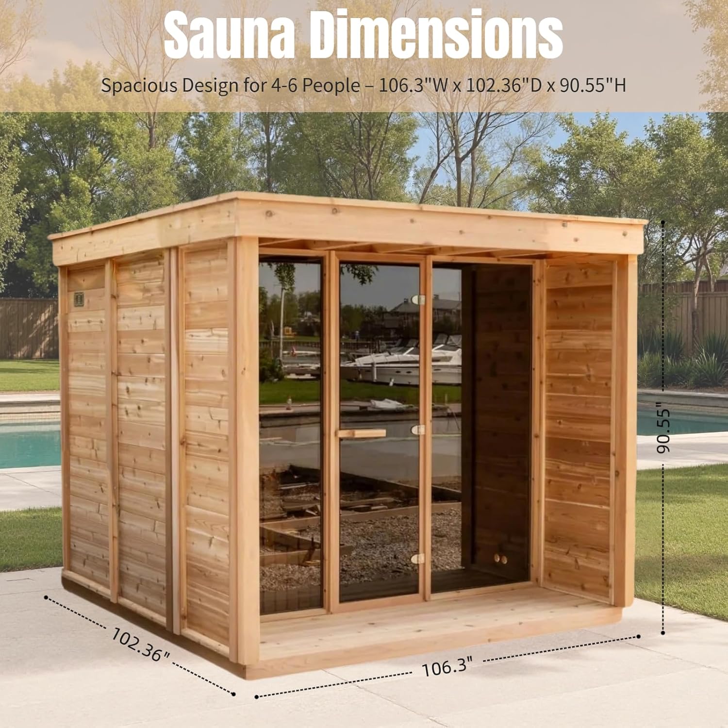 buy ZONEMEL 8 person sauna,ZONEMEL sauna pros cons,best outdoor cedar sauna for 8,ZONEMEL sauna worth buying,outdoor steam sauna vs infrared,8 person sauna full glass front unboxing and complete package contents