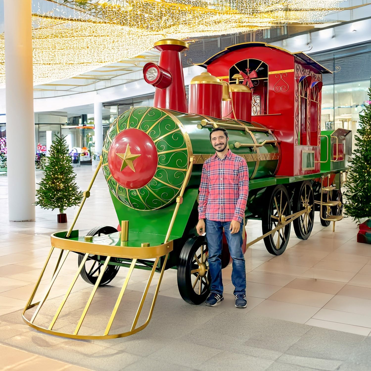 buy Zaer Ltd large metal Christmas train,Zaer Ltd Christmas train worth buying,large metal Christmas train pros cons,best commercial Christmas train decoration,Zaer Ltd train vs alternatives,should I buy the Zaer Christmas train - detailed features and technical specifications