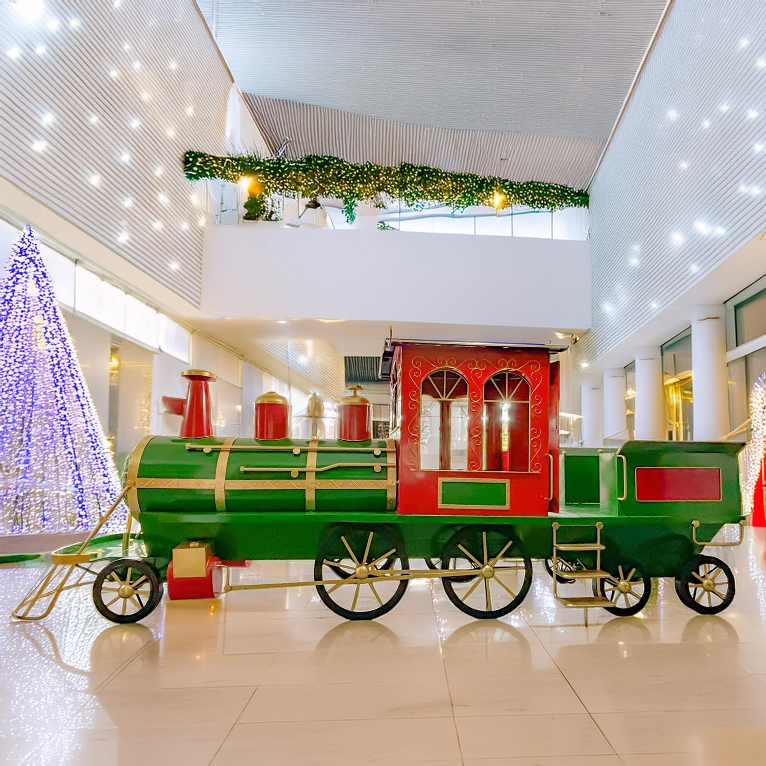 buy Zaer Ltd large metal Christmas train,Zaer Ltd Christmas train worth buying,large metal Christmas train pros cons,best commercial Christmas train decoration,Zaer Ltd train vs alternatives,should I buy the Zaer Christmas train unboxing and complete package contents