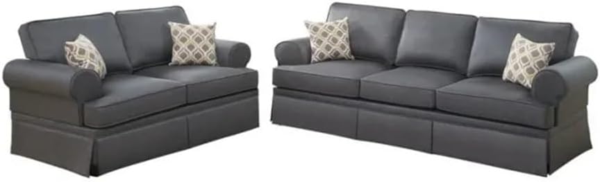 buy charcoal glossy polyfiber sofa set,charcoal sofa set worth buying,polyfiber sofa pros cons,best 2 piece sofa set,should I buy a polyfiber loveseat,charcoal sofa set vs alternatives - detailed features and technical specifications