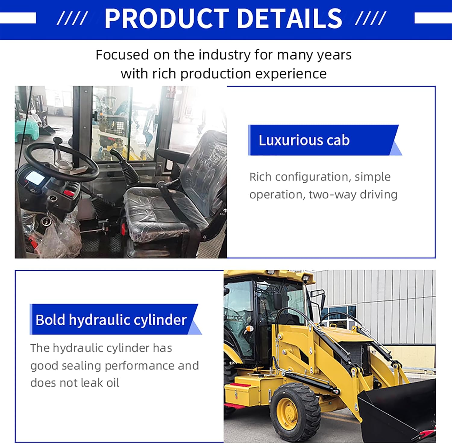 Real-world testing results for the compact backhoe loader, showing its performance in residential digging and loading scenarios