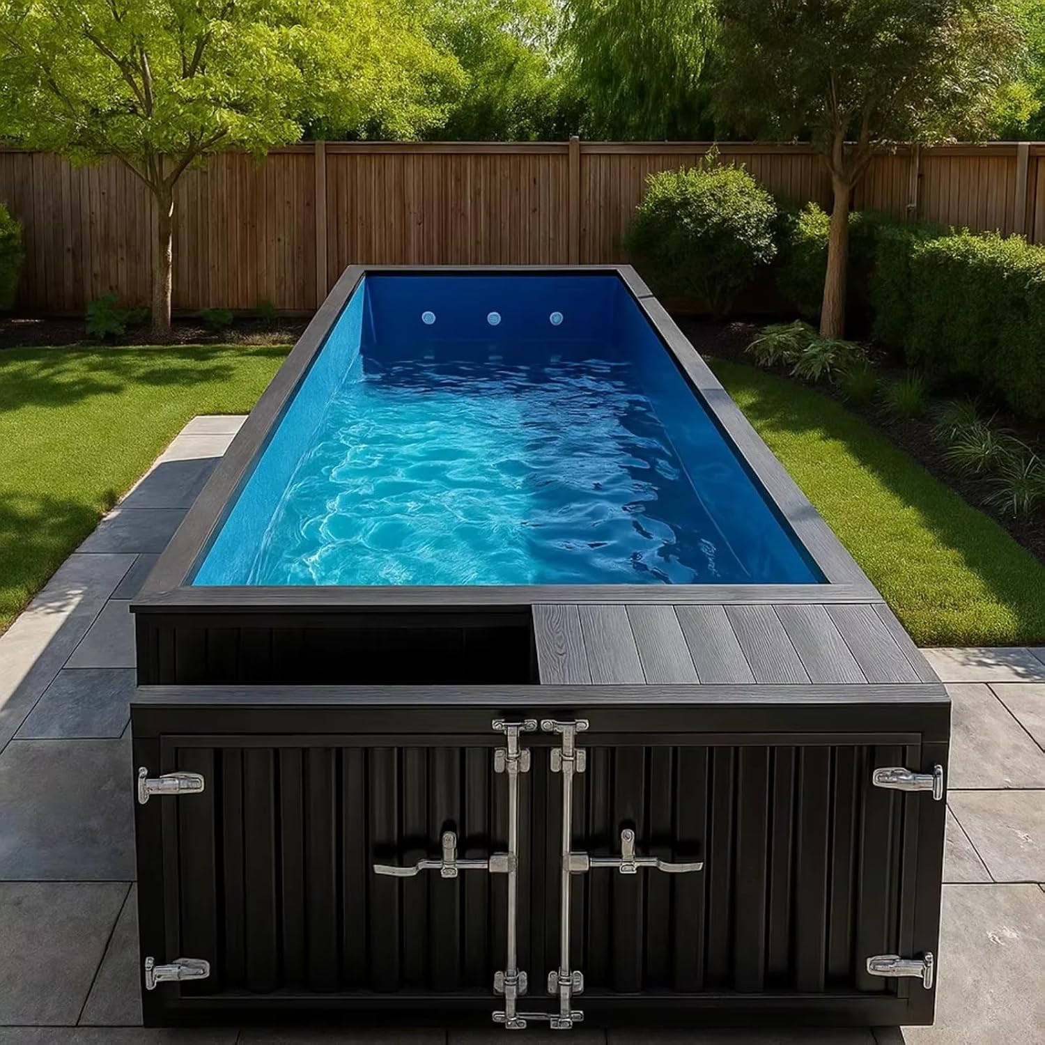 buy container swimming pool, modular above ground pool worth buying, prefabricated swimming pool pros cons, best fiberglass container pool, container pool vs traditional pool, should I buy a stackable pool - detailed features and technical specifications